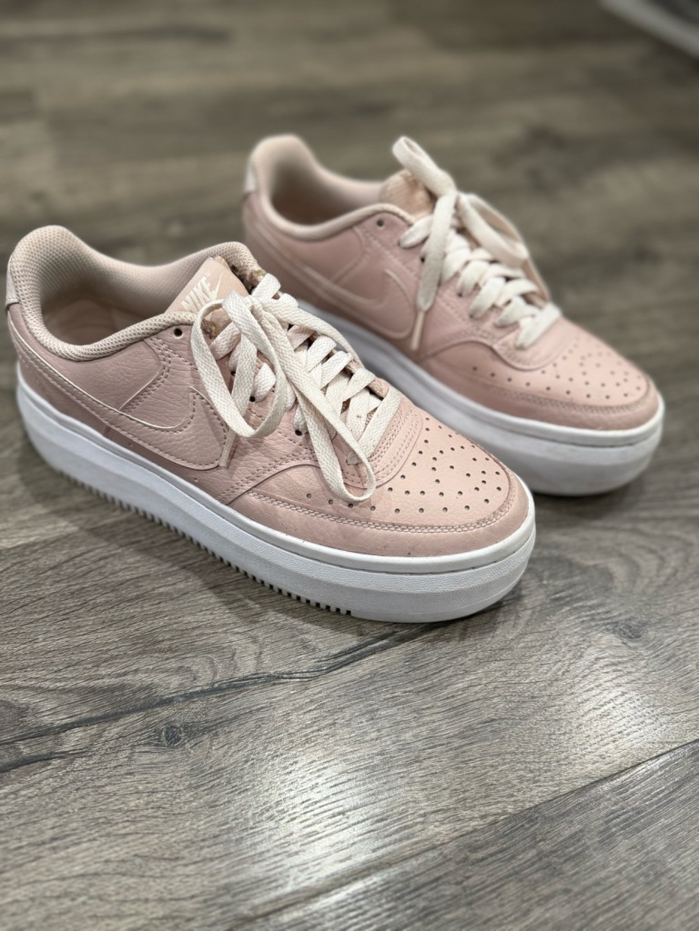 Nike Women's Light Pink Platform Sneakers Size 8